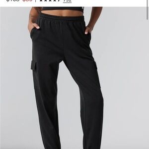 Women's Purple Cargo Sweat Pants